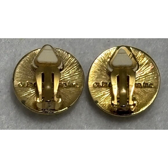 4 For $20 Lot of 2 Vintage LCI Liz Claiborne Gold Tone Faux Pearl Earrings - Picture 6 of 7